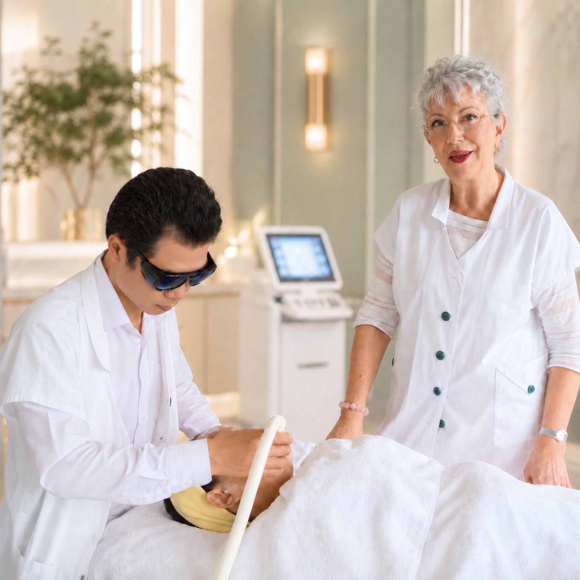 Chuyên gia Kim Master Beauty thực hiện liệu trình chuẩn Châu Âu